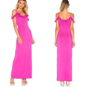 House of Harlow Revolve Liliane Maxi Ruffle Dress